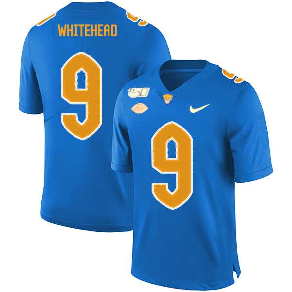 Pittsburgh Panthers #9 Jordan Whitehead Blue 150th Anniversary Patch Nike College Football Jersey